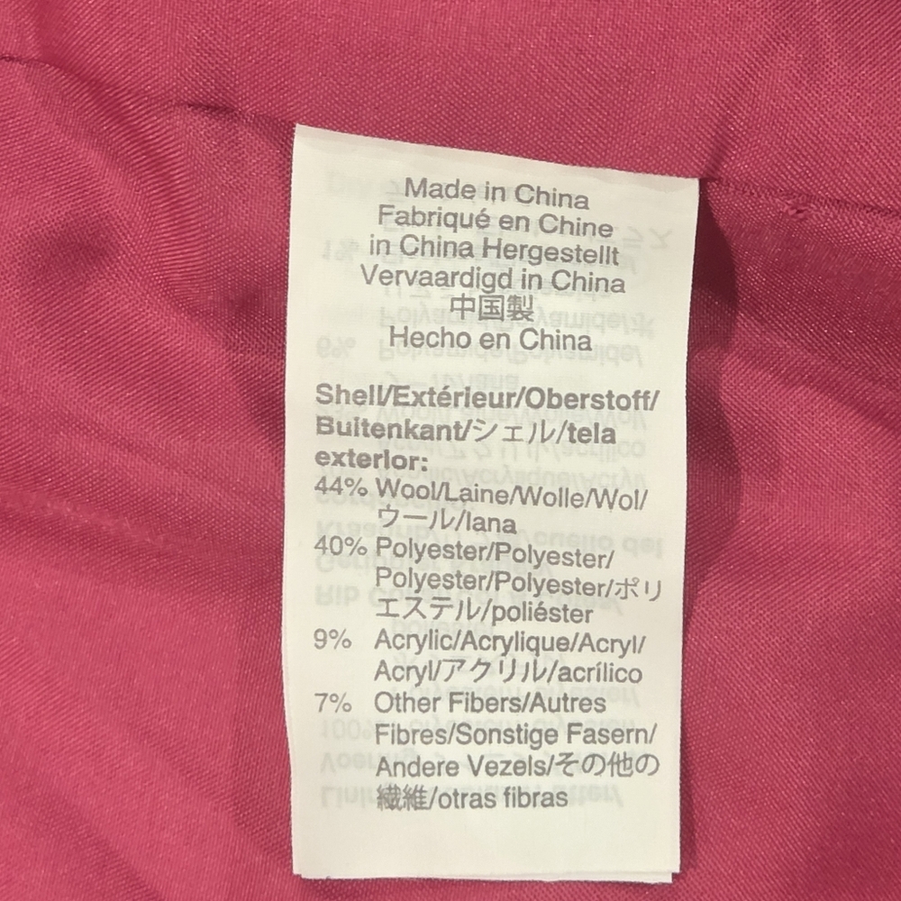 J Crew Wool Coat Wool Village Coat Classic Tailored Fuschia Pink Size 8 - Picture 11 of 11